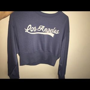 Los Angeles blue crop top sweater
